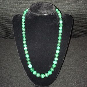Necklace & Bracelet Green Stone Set